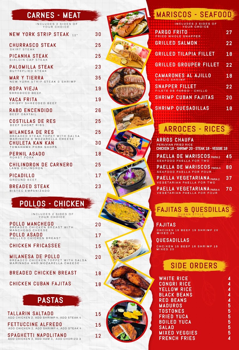 Menu Morenas Latin Bar & Grill-2