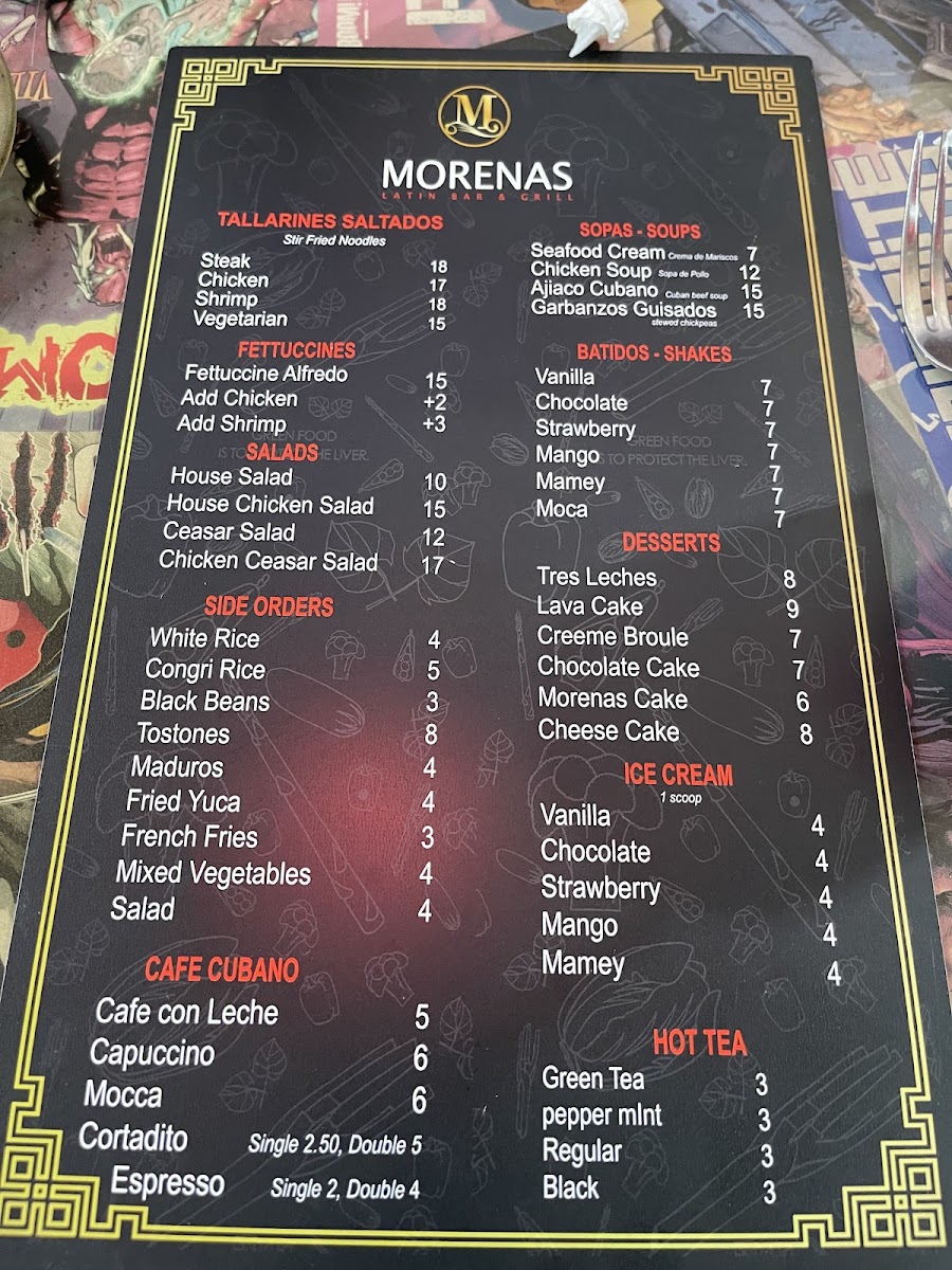 Menu Morenas Latin Bar & Grill-5