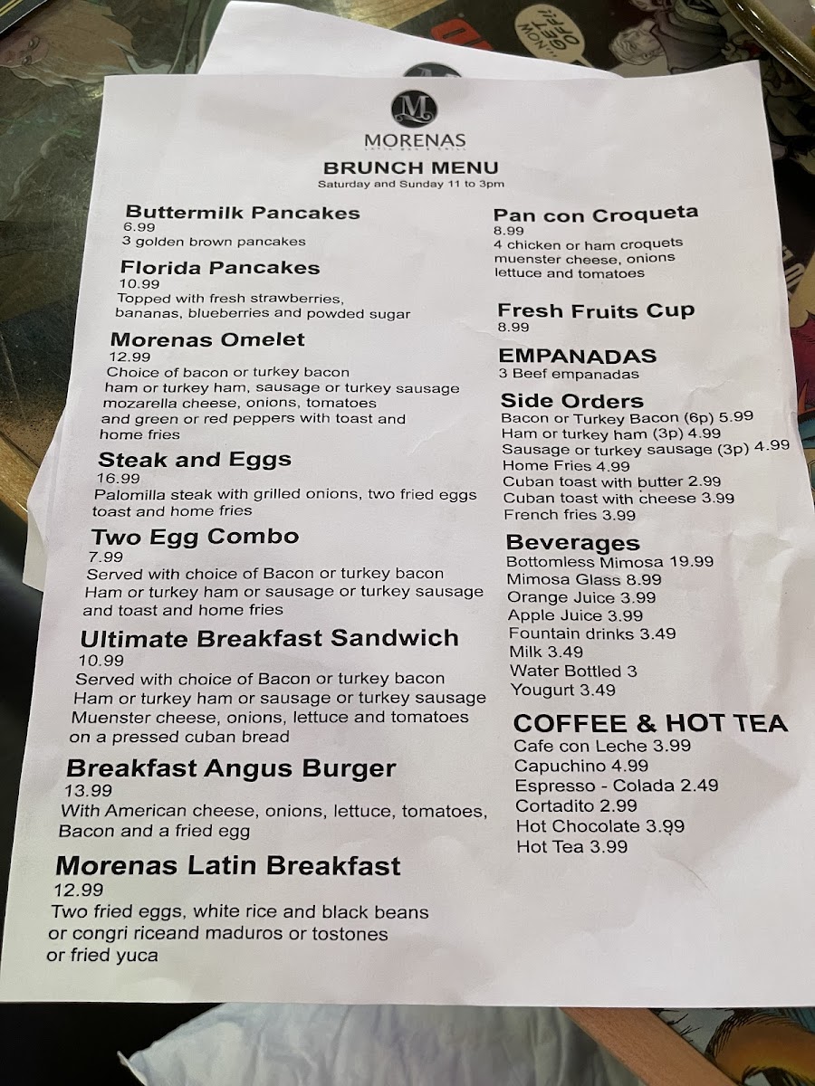 Menu Morenas Latin Bar & Grill-6